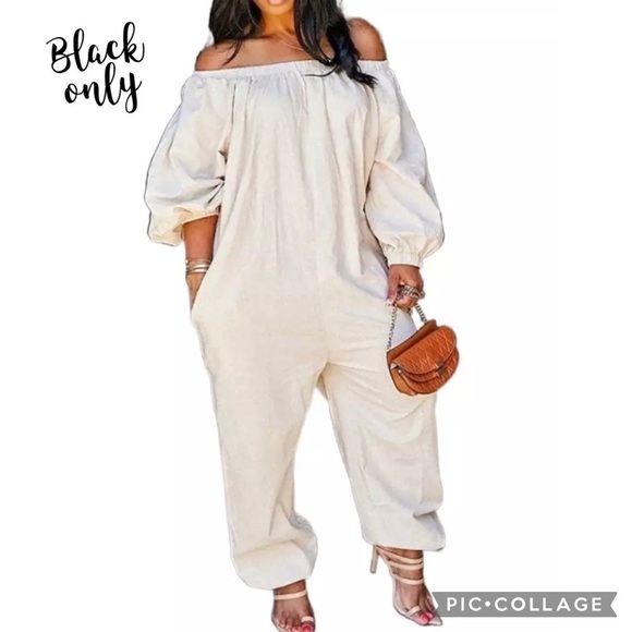 Black Oversized Jumpsuit - Picture 2 of 3